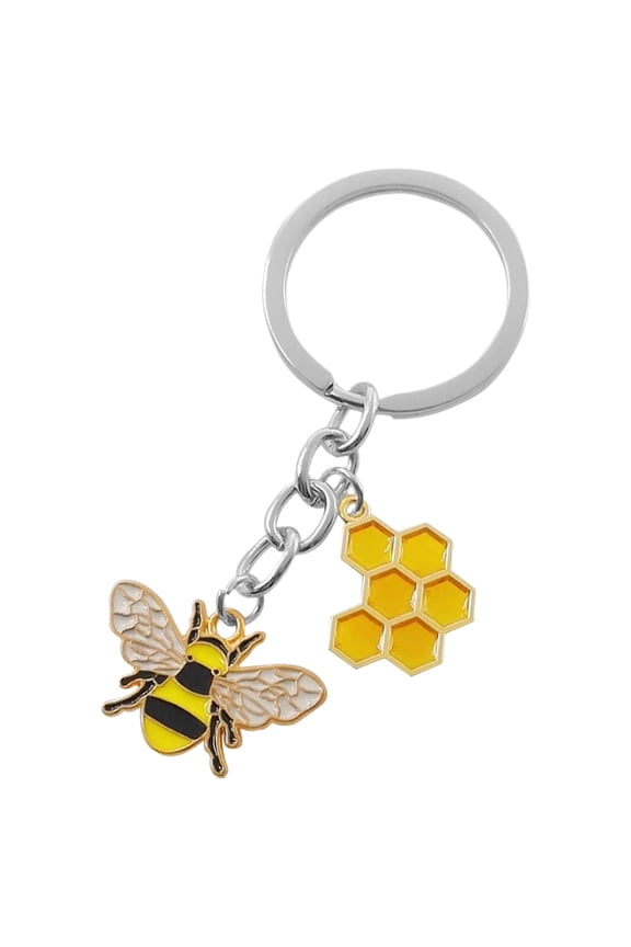 Bee Pendant Keychain Zinc Alloy 1Set Purse Hanging Ornament Party