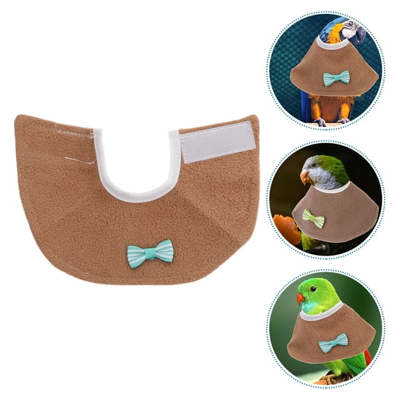 ELAYARD Khaki Parrot Cone Collar Lightweight Reusable Bird Anti-Pecking Collar for Post Surgery