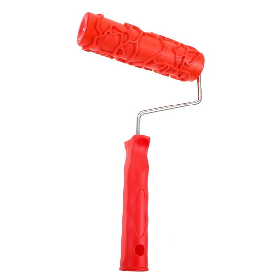 ELAYARD Textured Roller for Drywall Wall Decoration Red Rubber 1Pack
