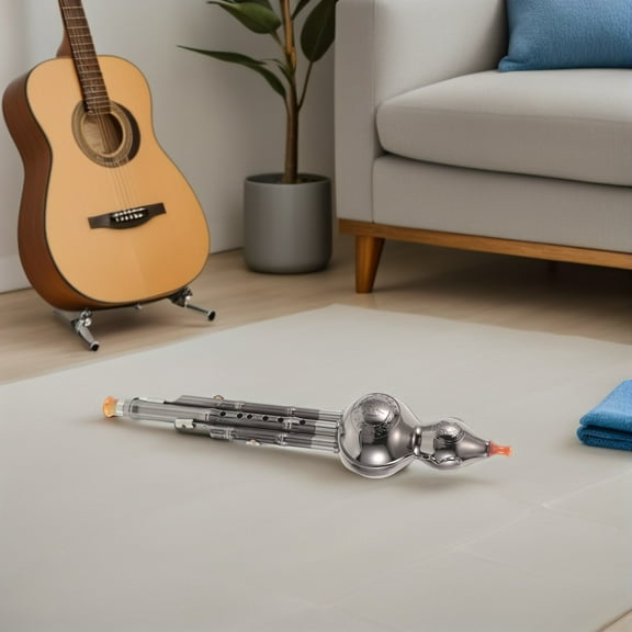 ELAYARD Plated Hulusi Flute in C Key Traditional Chinese Yunnan Wind Instrument for Practice and Performance
