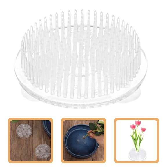 ELAYARD Durable White Flower Pin Frog Holder Floral Arrangement Tool for DIY Use