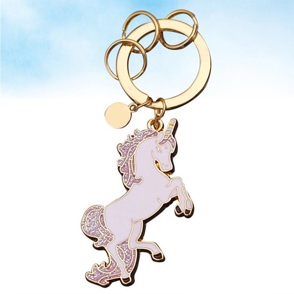 ELAYARD White Metal Keychain Handmade Premium Alloy Key Holder for Bags and Keys