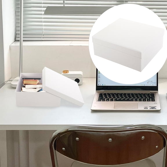 ELAYARD 1Pcs Wrapping Box for Presents White Paper Storage for Birthday Party