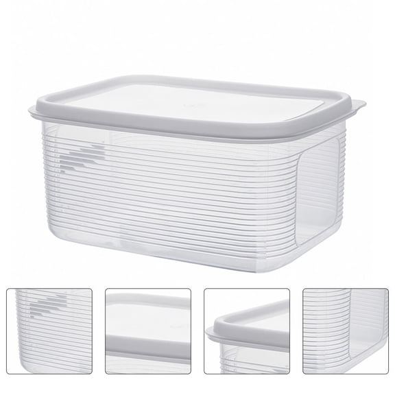 ELAYARD Durable White Plastic Pet Food Storage Container with Sealing Lid and Measuring Cup for Freshness