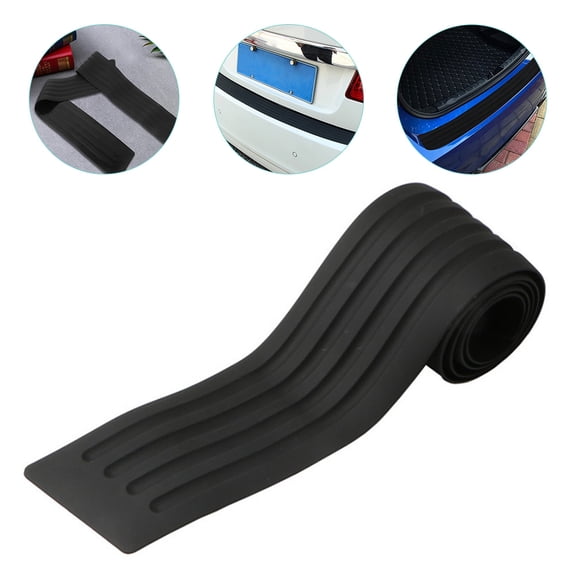 ELAYARD Easy Install Black Rubber Bumper Guard for Car Rear and Front Protection