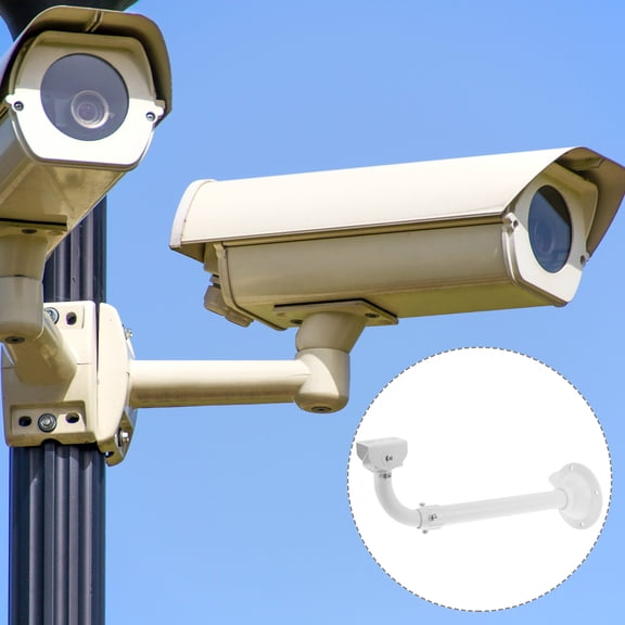 ELAYARD Universal Security Camera Wall Mount Bracket, Easy to Install, White Design for Indoor and Outdoor Use
