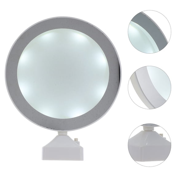 ELAYARD White Round LED Photo Frame Multi Function Picture Holder and Dressing Mirror