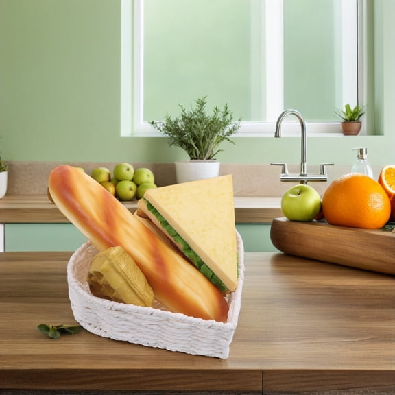 ELAYARD Breathable Storage Heart Shaped Baskets Paper Rope White 1Pcs for Vegetable Basket Use