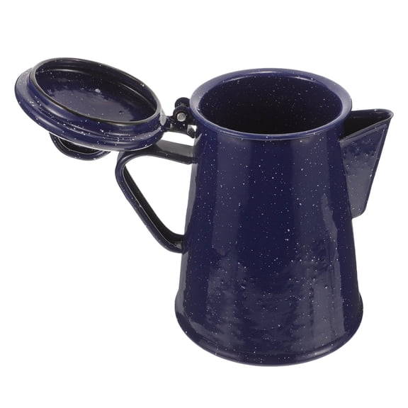 ELAYARD Dark Blue Enamel Tea Kettle with Pointed Spout and Sturdy Construction for Daily Use