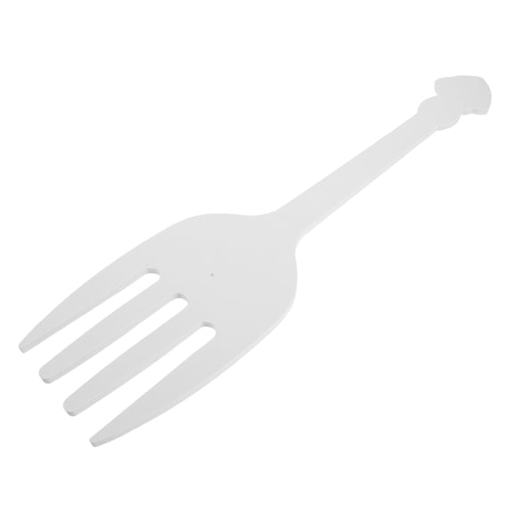 ELAYARD Oversized White Fork PVC Prop for Photobooth and Costume Fun