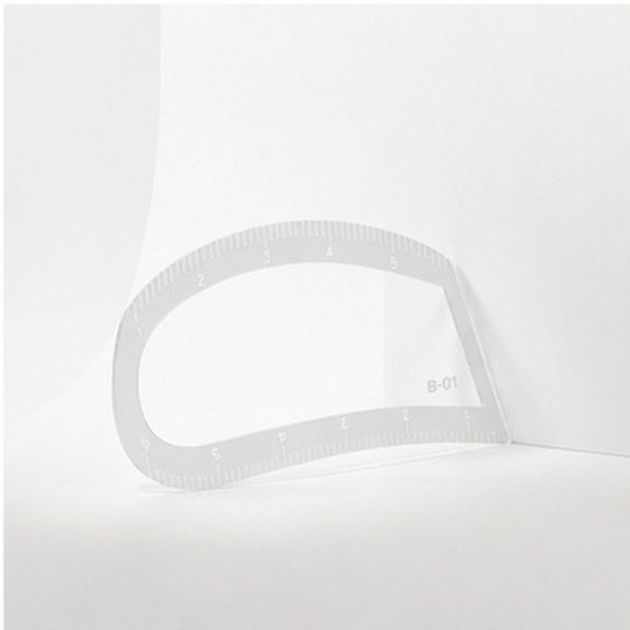 ELAYARD Eyebrow Measuring Tool with Clear Plastic for Accurate Brow Mapping and Professional Shaping