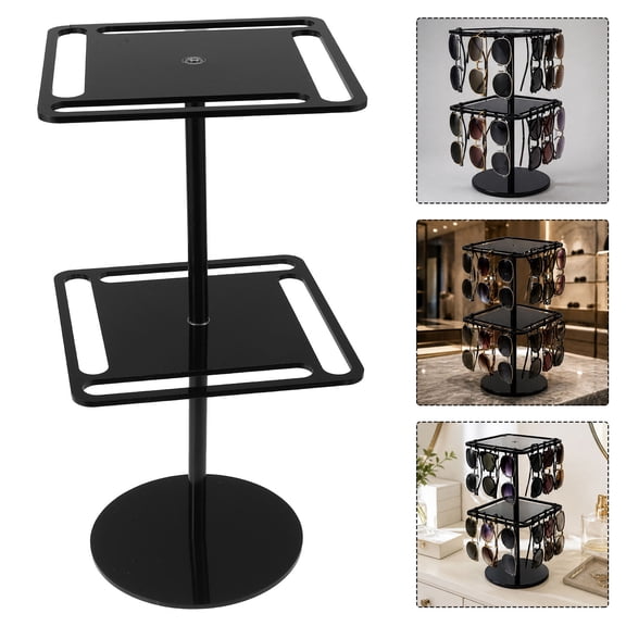ELAYARD Black Eyeglass Display Stand for Desktop with Stable Base and Wide Compatibility for Glasses and Sunglasses