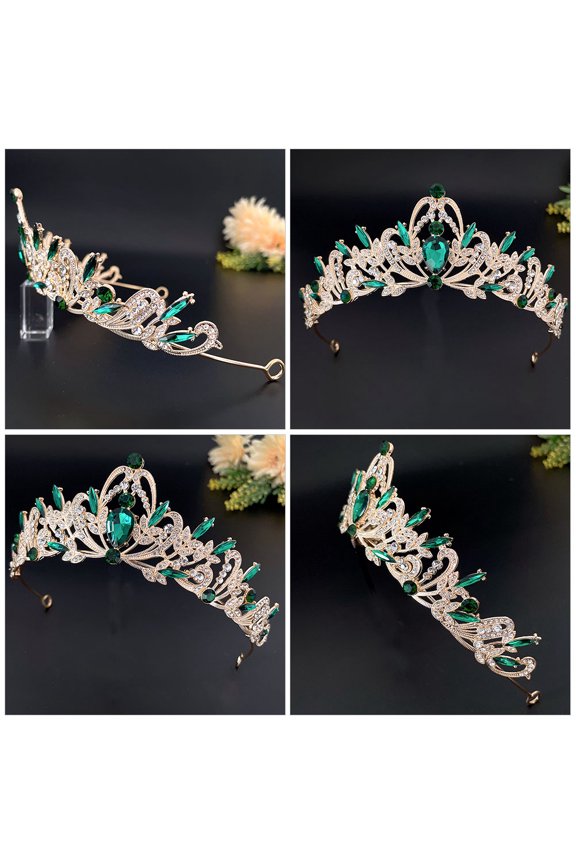 Bridal Headband for Wedding Headdress Rhinestone 1Set Vintage Style Women Hair Decor