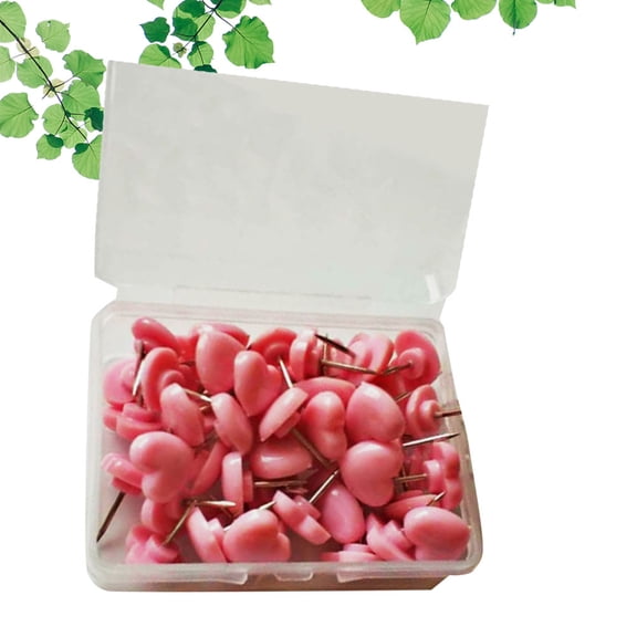 ELAYARD Steel Pointed Thumbtacks with Clear Pattern Design, Fashion Pins for Bulletin Boards, Office, and Home Use