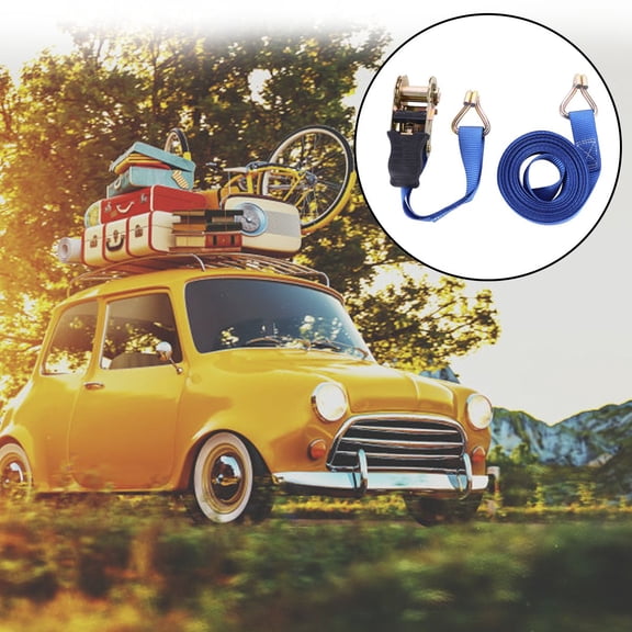 ELAYARD 1Set Car Luggage Binder Strap with Metal Cam Buckle for Secure Fastening