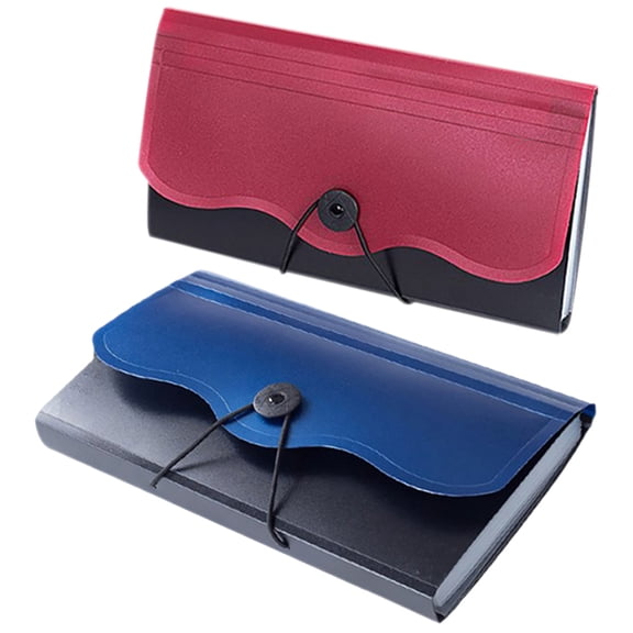 ELAYARD 2Pcs Expandable Accordion File Folder Multi Pocket Portable Receipt Organizer