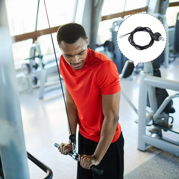 ELAYARD Fitness Wall Mount Pulley System Steel Cable Black 1Pack Home Use