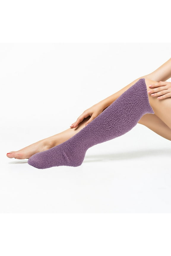 1 Pair Thick Socks Women Coral Fleece Warm Socks Comfortable Giving