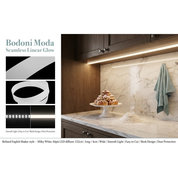ELAYARD Acrylic LED Light Diffuser Sheet for Cabinetry and Ceiling White