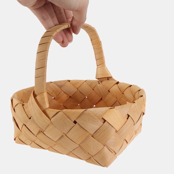 ELAYARD Light Brown Wedding Flower Basket Hand Woven for Planting and Home Decoration