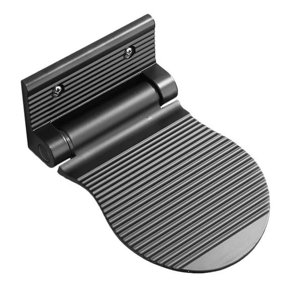 ELAYARD Black Metal Shower Foot Rest Foldable Wall Mount Foot Holder for Comfortable Bathroom Shaving