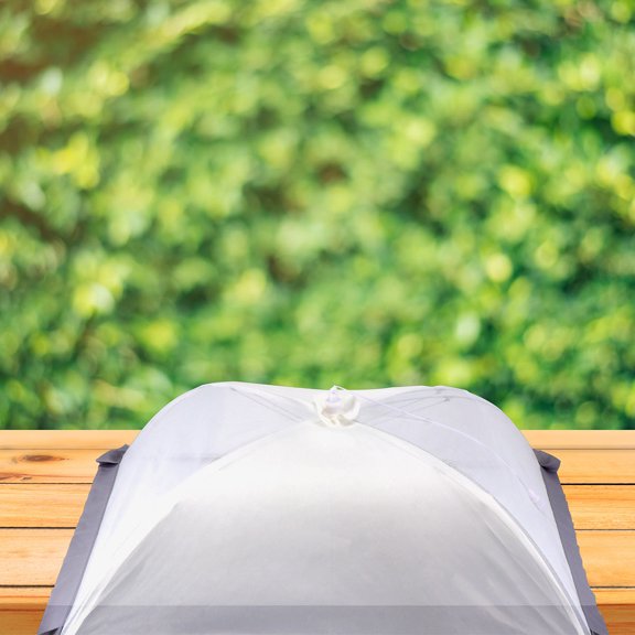 ELAYARD White Food Cover Tent Foldable Stretchable Food Protector for Outdoor Parties and Kitchen