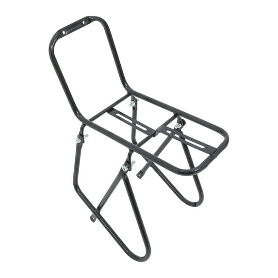 ELAYARD Black Aluminum Front Bike Rack with Mounting Bracket Compatible with Disc Brakes for Mountain and Road Bikes