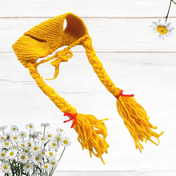 ELAYARD Crochet Cat Hat for Pets, Funny and Cute Headwear, 1 Set of Cozy Animal Costume Accessory