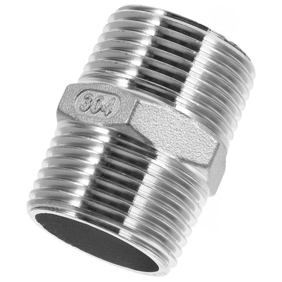 ELAYARD Garden Hose Pipe Adapter Stainless Steel Fitting Silver 1Set