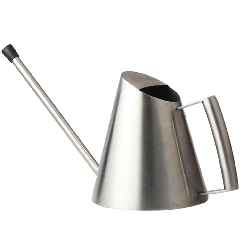 ELAYARD Plated Stainless Steel Watering Can with Extended Spout for Indoor Outdoor Garden Plants Metal Pot