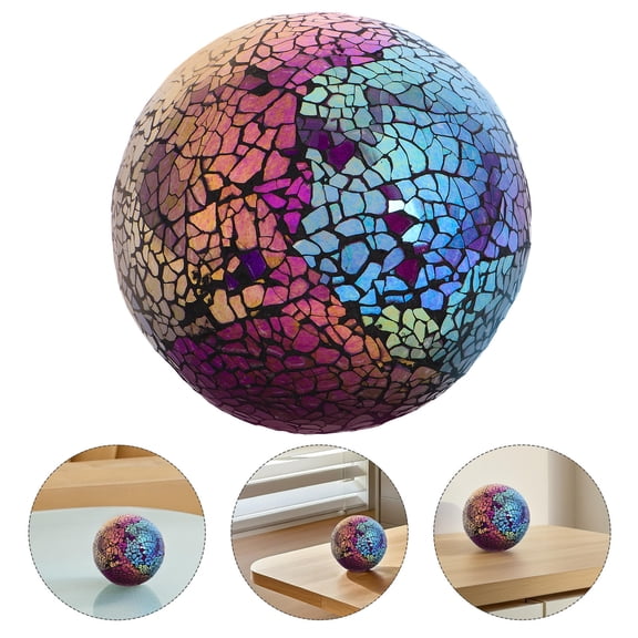 ELAYARD Glass Mosaic Sphere Mosaic Ball Multi Colored Foam 1 Set