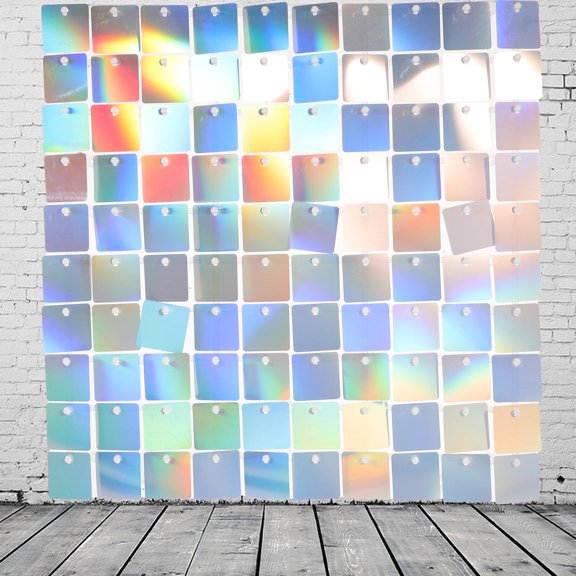 ELAYARD Glitter Background For Party Backdrop Panel Plastic Multi Color 1Set