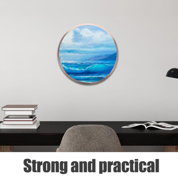 ELAYARD Golden Aluminum Round Picture Frame with Seamless Edges for Canvas and Prints