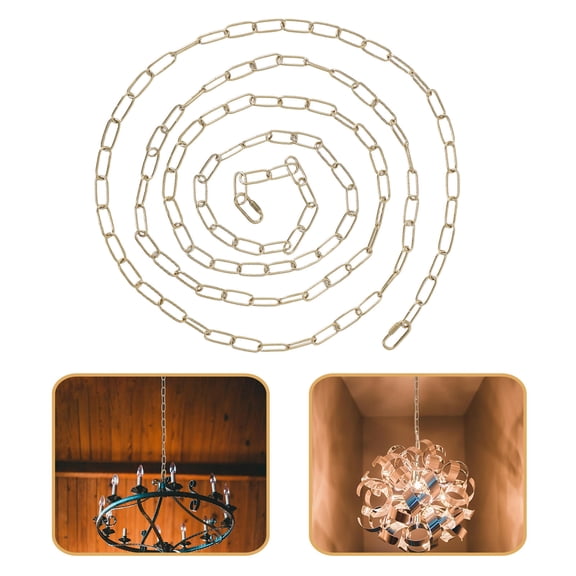 ELAYARD Golden Iron Lighting Chain for Ceiling Light Fixture, 12ft Detachable Link