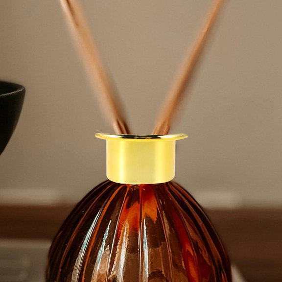 ELAYARD Golden Plastic Replacement Caps 5pcs for Glass Diffuser Bottles