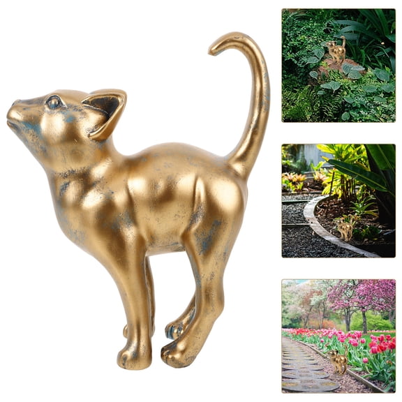 ELAYARD Resin Cat Craft Cute Animal Resin Sculpture 1Pcs