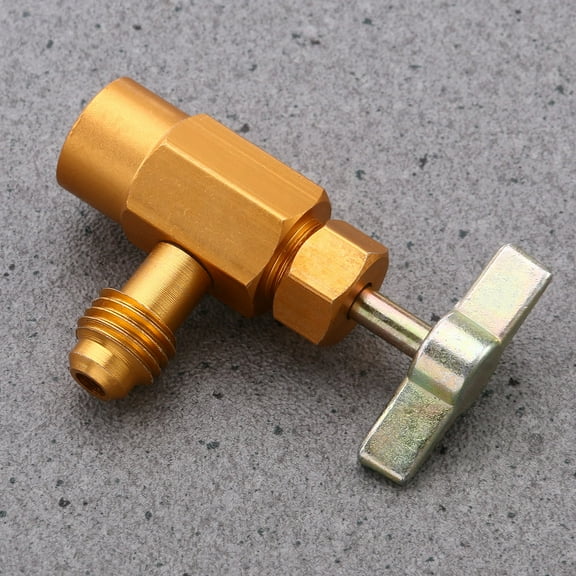 ELAYARD Golden Refrigerant Can Tap Valve Tool Heavy Duty Material Fits R 134a Car Air Conditioner