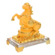 ELAYARD Elegant Golden Resin Horse Sculpture for 2026 Year of The Horse
