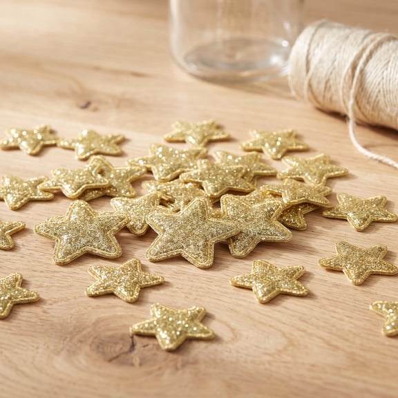 ELAYARD Golden Star Cloth Appliques for Garment Accessories Elegant and Durable
