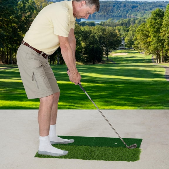 ELAYARD Foldable Golfing Swing Practice Mat with Realistic Turf for Driving Chipping Putting Green