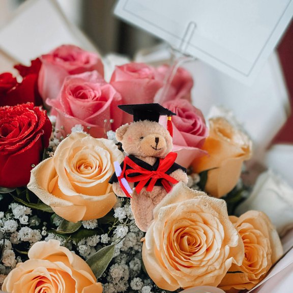 ELAYARD Brown Mini Plush Congrats Grad Animal Favors For Graduation Season 1Set