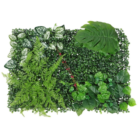 ELAYARD Green Artificial Grass Backdrop Wall for Decor Plastic Plant Walls Create Relaxing Atmosphere 1 Sheet