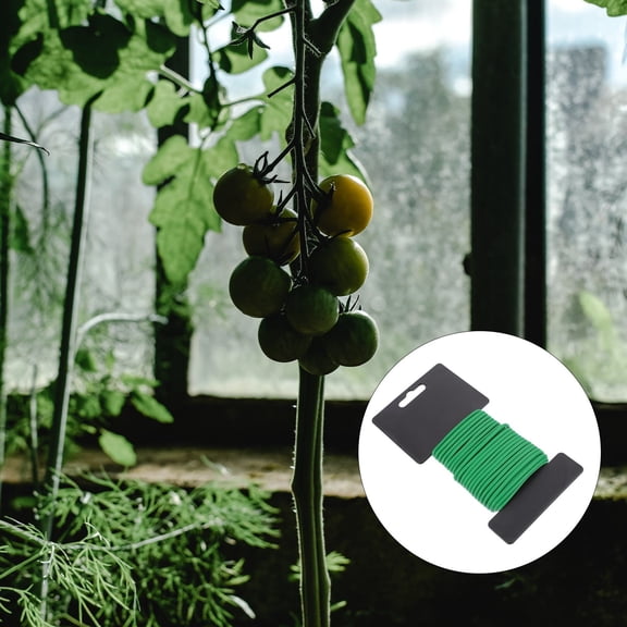 ELAYARD Green Gardening Binding Tie Plastic Coated Wire for Plant and Flower Support