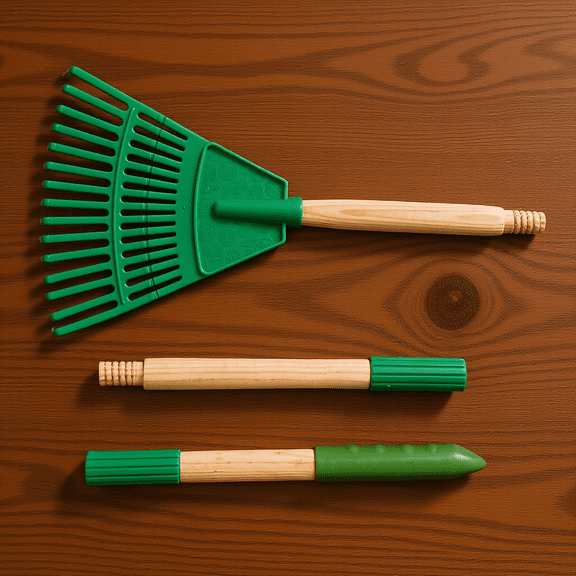 ELAYARD Collapsible Small Garden Rake with Flexible Plastic Teeth for Efficient Yard Work