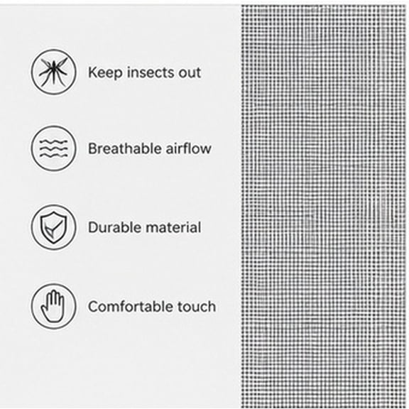ELAYARD Grey Screen Mesh Weather Resistant Flexible Mesh for Kitchen Window in Summer Use