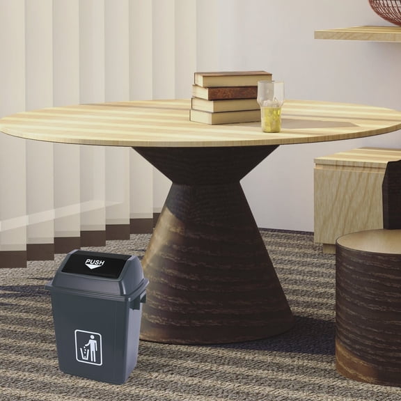 ELAYARD Grey Thickened Plastic Trash Can Cover Replacement for 20L Large Waste Bin