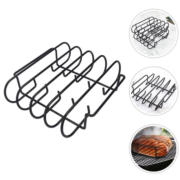ELAYARD Stainless Steel Rib Rack for Grill, BBQ Cooking Rack for Outdoor and Home Barbecue Grilling Accessories