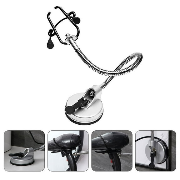 ELAYARD Black Rotating Hair Dryer Holder with Strong , Scratch-Resistant Design, Easy to Install