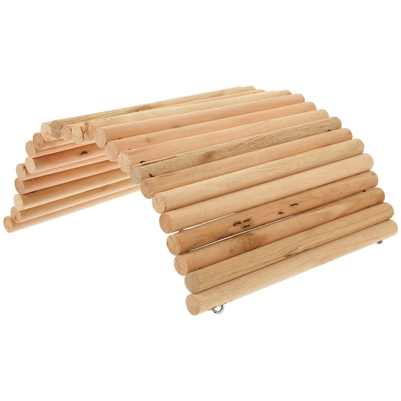 ELAYARD Wooden Small Pet Hamster Hideout Bridge Decorative and Practical