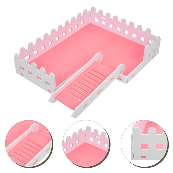 ELAYARD Hamster Playground Climbing Toy with PVC Platform for Hamster Cage, Small Pet Activity Set